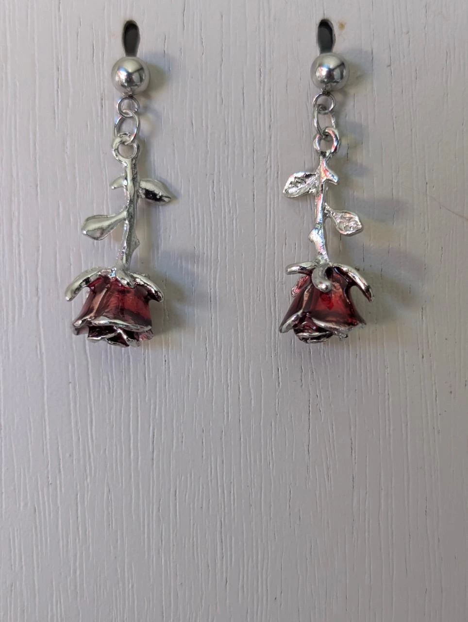 Earrings and Necklace Set with Pink Charms PA1167 – photo 3